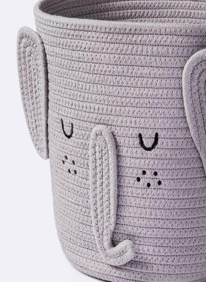 rugszone® -Small Cat Storage Basket, Black Cute Basket for Toys, Dog Toy Basket, Woven Rope Basket for Organizing, Empty Gift Basket for Baby, Black,inches (Grey, 10x10) - Image 4
