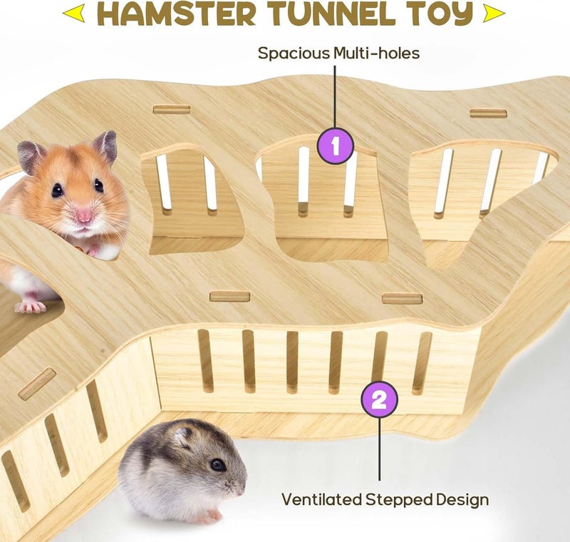 AccEncyc Hamster Hideout Climbing Ladder and Tunnel for Burying in Bedding or Connecting with Accessories - Image 5