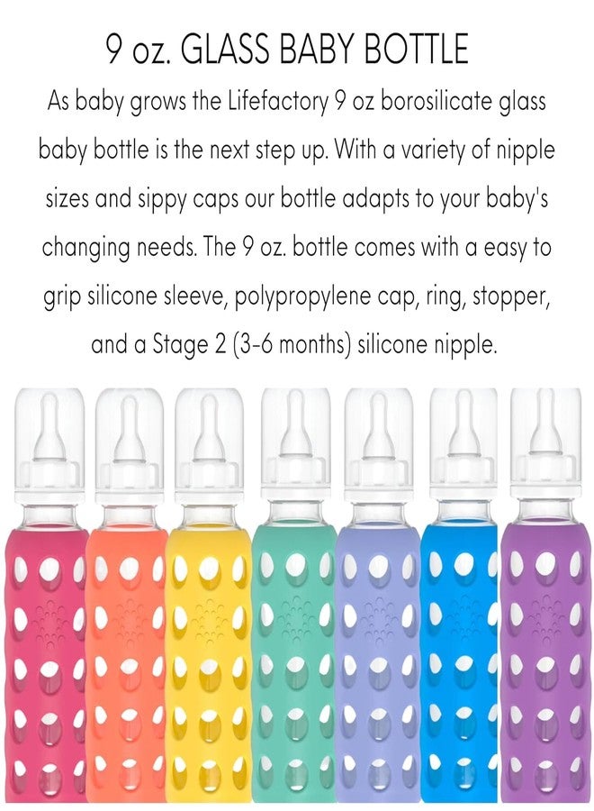 Lifefactory 9-Ounce BPA-Free Glass Baby Bottle with Protective Silicone Sleeve and Stage 2 Nipple, Grape - Image 4
