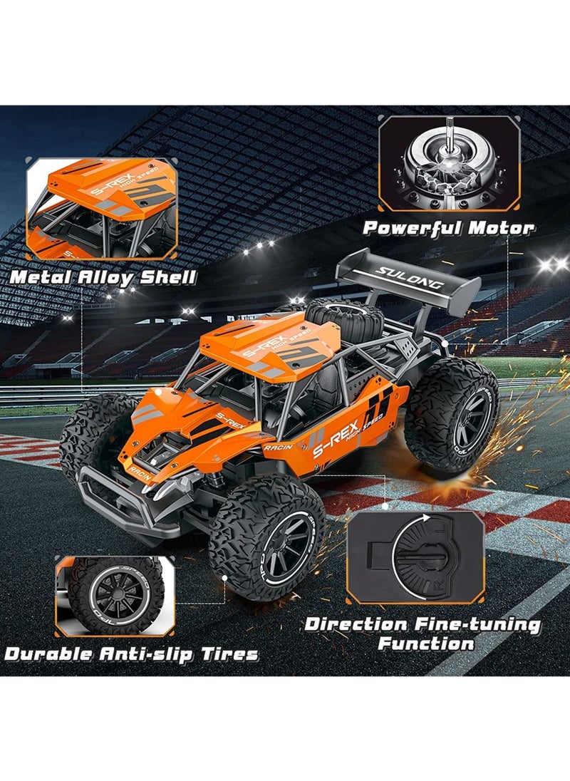 Sulong Toys Remote Controlled Car 1:16 RC Car for Children - 2.4 GHz Offroad Monster Truck 20 km/h Off-Road Vehicle 2WD Buggy Electric Toy Car RC Vehicle Truck with Two Batteries  for Boys and Girls, White  - Image 3