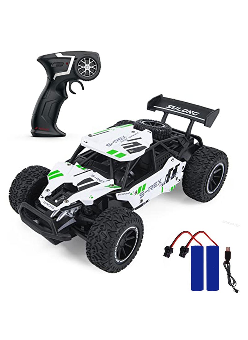 Sulong Toys Remote Controlled Car 1:16 RC Car for Children - 2.4 GHz Offroad Monster Truck 20 km/h Off-Road Vehicle 2WD Buggy Electric Toy Car RC Vehicle Truck with Two Batteries  for Boys and Girls, White  - Image 1