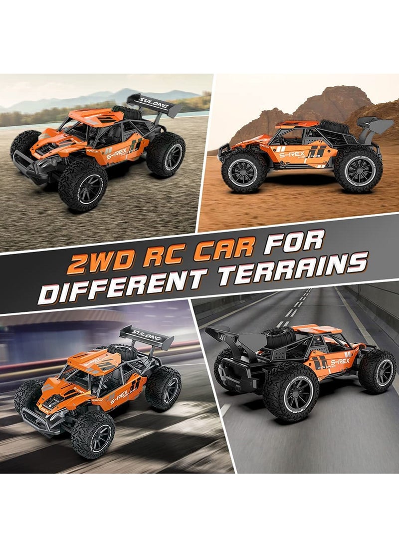 Sulong Toys Remote Controlled Car 1:16 RC Car for Children - 2.4 GHz Offroad Monster Truck 20 km/h Off-Road Vehicle 2WD Buggy Electric Toy Car RC Vehicle Truck with Two Batteries  for Boys and Girls, White  - Image 4