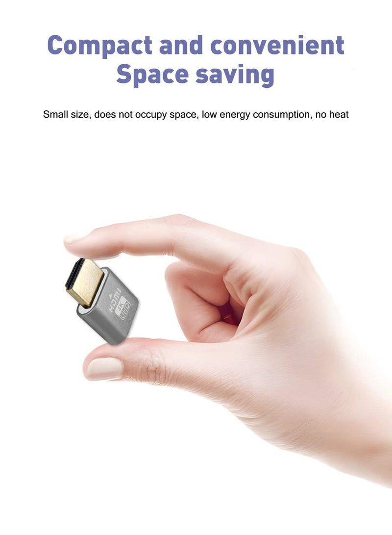 3 Pack 4K HDMI Dummy Plug Virtual Monitor Display Emulator 4K Display Emulator Supports up to 3840x2160@60Hz 1080@120Hz Headless Display Adapter Compatible with Windows Mac OSX Linux - Image 3