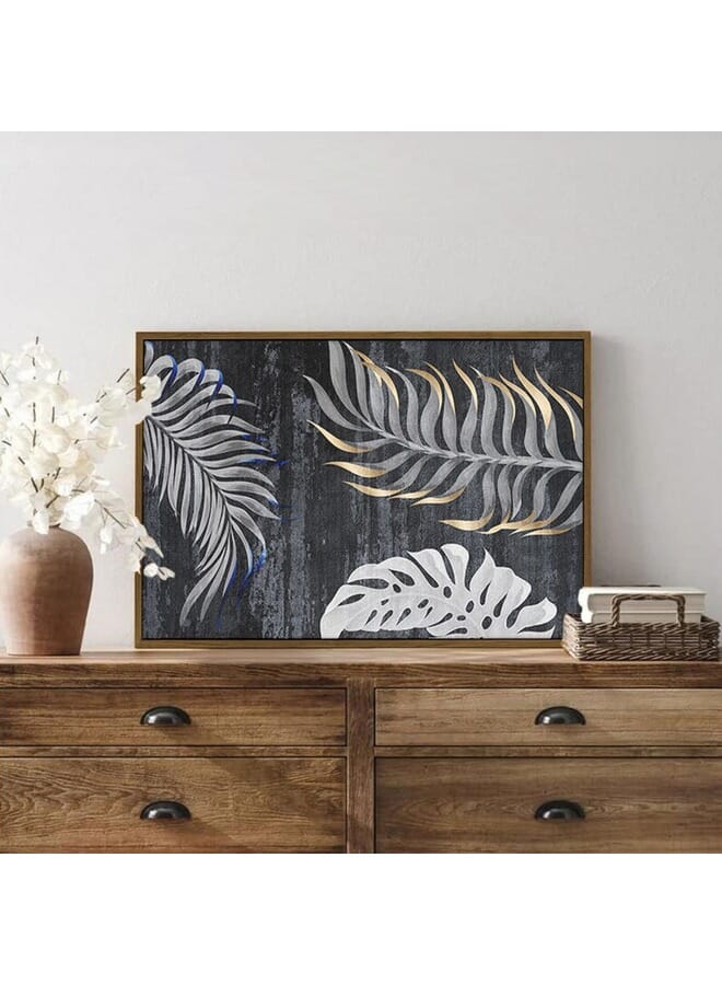 هوم جاليري الرسوم التوضيحية التجريدية قسم رمادي إبداع فني جداري مؤطر . - Image 4