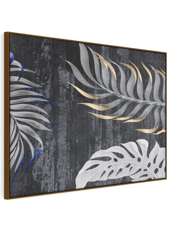 هوم جاليري الرسوم التوضيحية التجريدية قسم رمادي إبداع فني جداري مؤطر . - Image 5