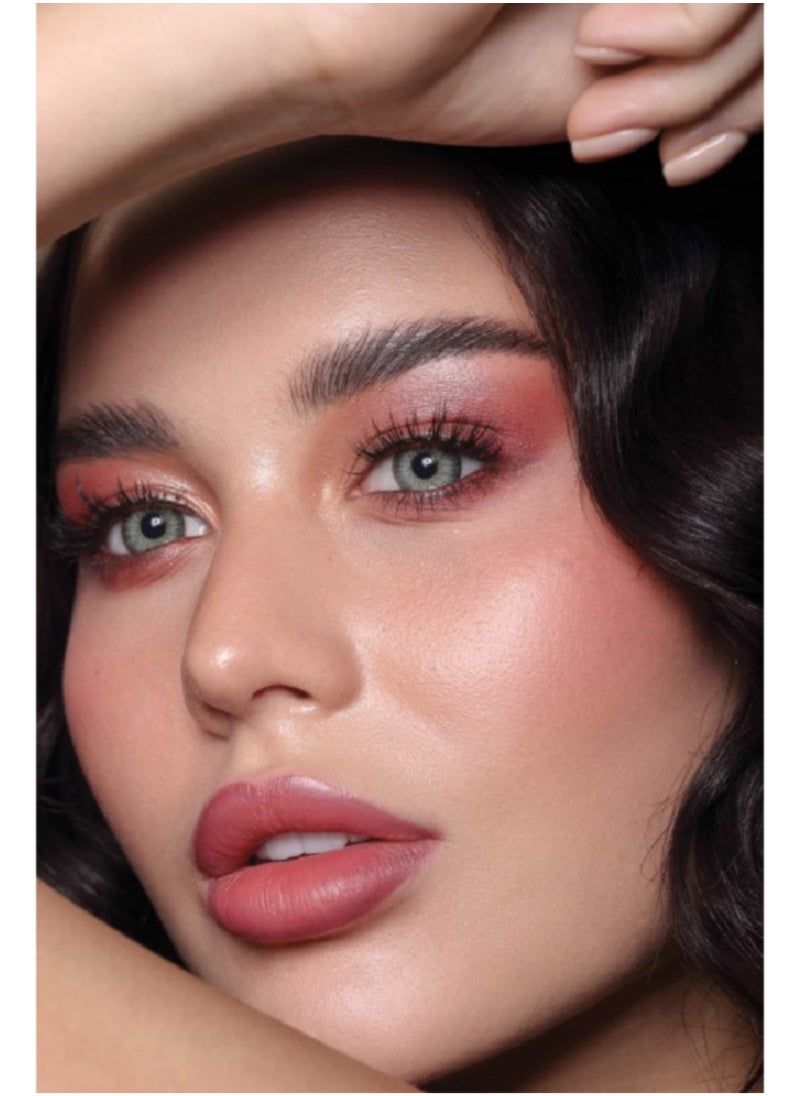 Dahab Sabrin Gray Green 9 Months Disposable Contact Lenses, Colored Contact Lenses, Cosmetic contact lenses, Green Contact Lenses, Pack Of 2  - Image 2