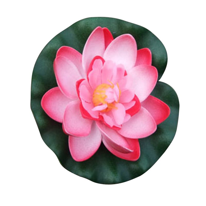 4 Inch Artificial Floating Lotus Flowers Water Ponds Foam Lotus Leaf Fake Lily Pad Floating Pool Home Pond Decoration Plants - Image 1