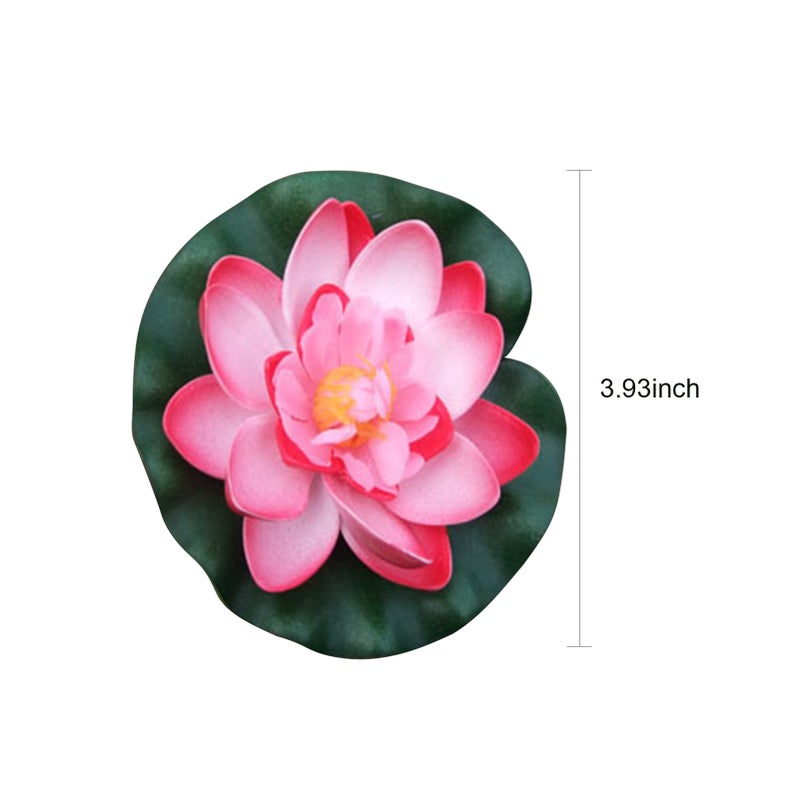 4 Inch Artificial Floating Lotus Flowers Water Ponds Foam Lotus Leaf Fake Lily Pad Floating Pool Home Pond Decoration Plants - Image 4