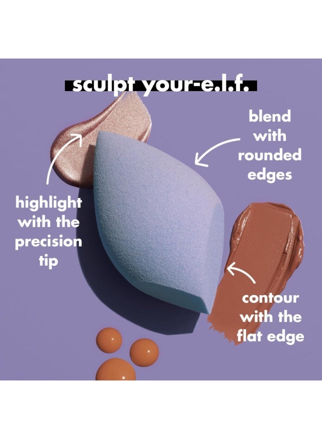elf Precision Sculpting Sponge, 3-in-1 Sponge For Contouring & Blending To A Smooth Finish, Great For Cream & Powder Formulas, Vegan & Cruelty-Free - Image 3