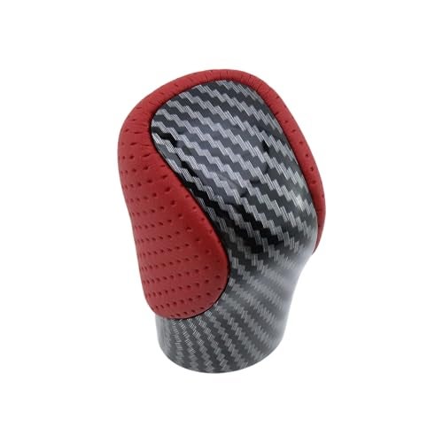 Meprotal 1 Pcs NonSlip Carbon Fiber Gear Lever Shift Knob Suitable for Lexus GS350 GS450h GX460 IS250 IS300 IS350 IS500 NX200t NX300 NX300h RC300 Punched Red Leather with Carbon Fiber - Image 1