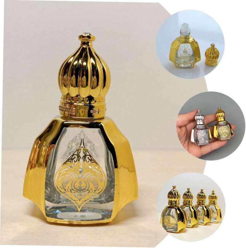 2pcs Essential Oil Roller Bottles Refillable Perfume Roller Ball Bottles Portable Gold Cap for Travel and Aromatherapy Style - Image 4