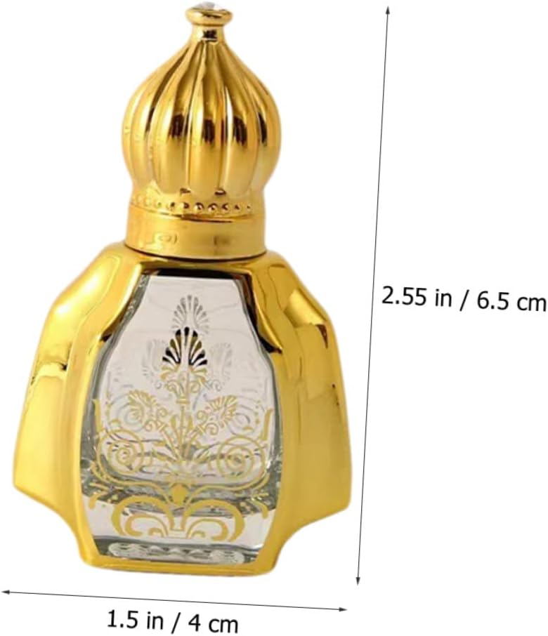 2pcs Essential Oil Roller Bottles Refillable Perfume Roller Ball Bottles Portable Gold Cap for Travel and Aromatherapy Style - Image 2