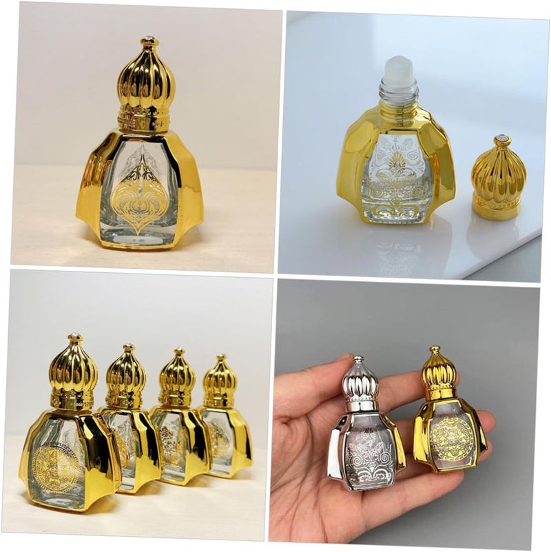 2pcs Essential Oil Roller Bottles Refillable Perfume Roller Ball Bottles Portable Gold Cap for Travel and Aromatherapy Style - Image 3
