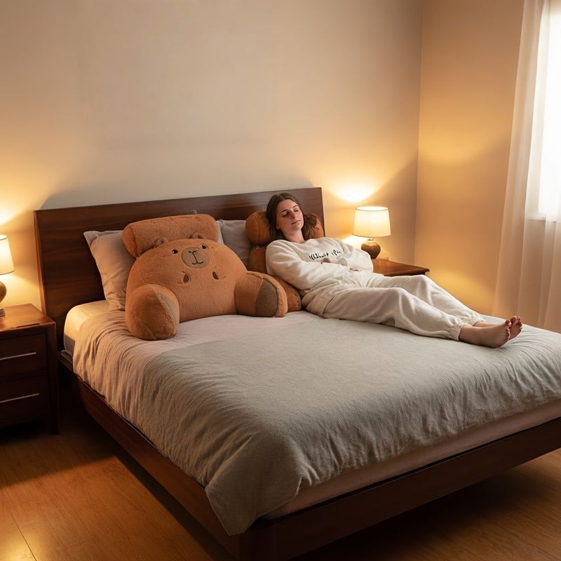 Ergonomic Back Support Cushion Pillow 23.62in Soft Lumbar Bed Rest Office Use - Image 5