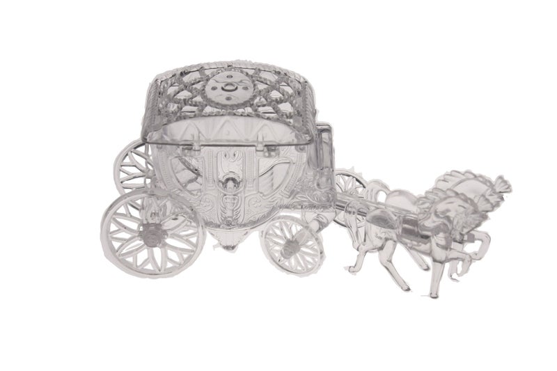 Natural 12 Cinderella Coach Wedding Carriage Favor Plastic - Clear - Image 1