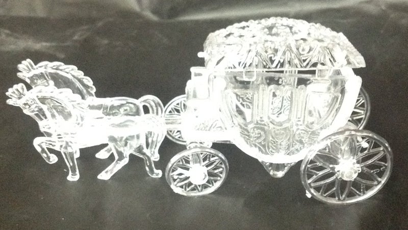Natural 12 Cinderella Coach Wedding Carriage Favor Plastic - Clear - Image 3