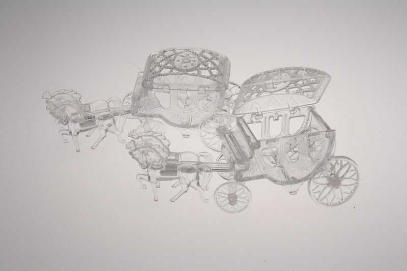 Natural 12 Cinderella Coach Wedding Carriage Favor Plastic - Clear - Image 2