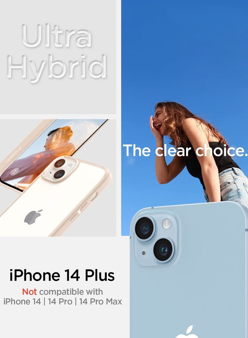 Spigen Ultra Hybrid iPhone 14 Plus Case Cover - Sand Beige  - Image 2