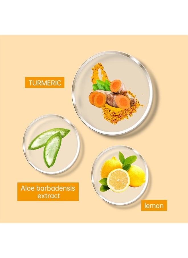 SAUVASINE Lemon And Turmeric Lip Scrub，for Dark Lips,Natural Scrub & Turmeric Lip Scrub and Balm for Dry, Chapped, Reduce Fine Lines Lip 50g  - Image 3
