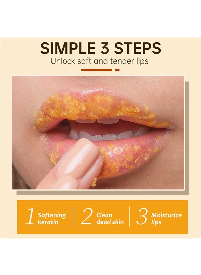 SAUVASINE Lemon And Turmeric Lip Scrub，for Dark Lips,Natural Scrub & Turmeric Lip Scrub and Balm for Dry, Chapped, Reduce Fine Lines Lip 50g  - Image 4