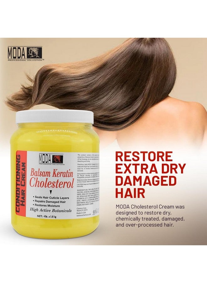 MODA - Cholesterol Deep Conditioning Hair Cream With Keratin, Panthenol, Collagen Amino Acids, Jojoba Oil, And Vitamin E - 64 Oz - Image 3