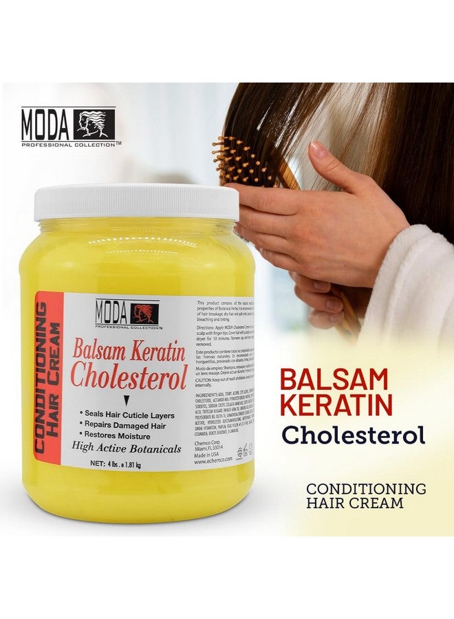MODA - Cholesterol Deep Conditioning Hair Cream With Keratin, Panthenol, Collagen Amino Acids, Jojoba Oil, And Vitamin E - 64 Oz - Image 2