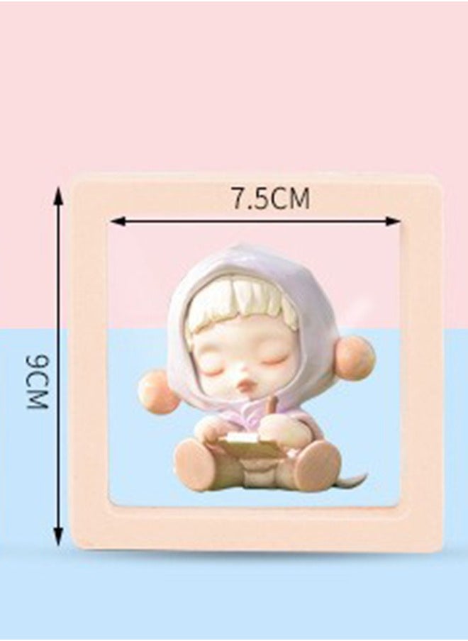 Geustos 2 Pieces Transparent PP + PE Film Hanging Gift Box For Jewelry (9*9cm Apricot + Pink)  - Image 2