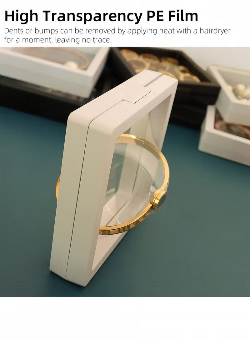 Geustos 2 Pieces Transparent PP + PE Film Hanging Gift Box For Jewelry (9*9cm Apricot + Pink)  - Image 5