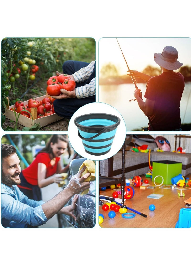 SYOSI 10L Collapsible Plastic Bucket, Foldable Mop Bucket, Portable Fishing Water Pail, Space Saving Outdoor Water Pot, Ideal for Camping, Hiking, Home, 32cm Size - Image 4
