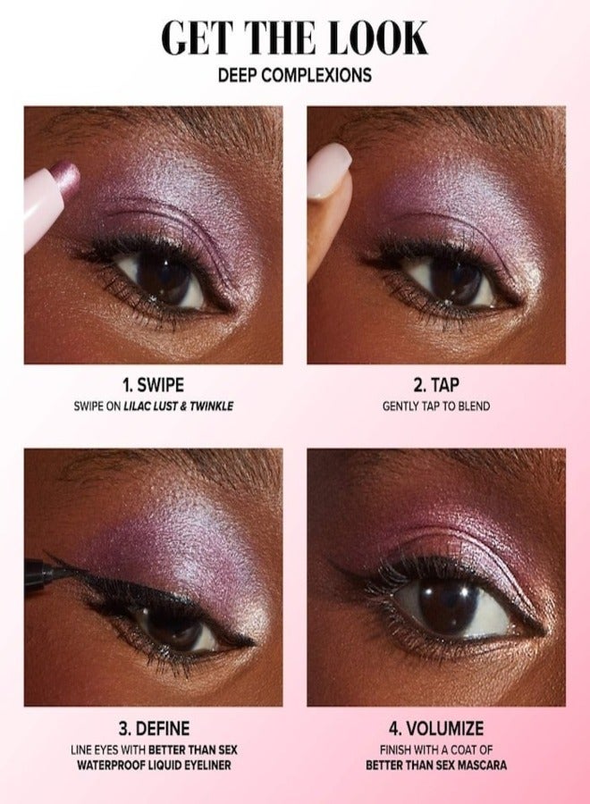 Too FacedCosmetics Too Faced Quickie Queen Eyeshadow Stick -  Lilac Lust - Cool Lilac Sparkle 0.05 oz / 1.5 g | Long-Wear Creamy Eyeshadow Stick - Image 4