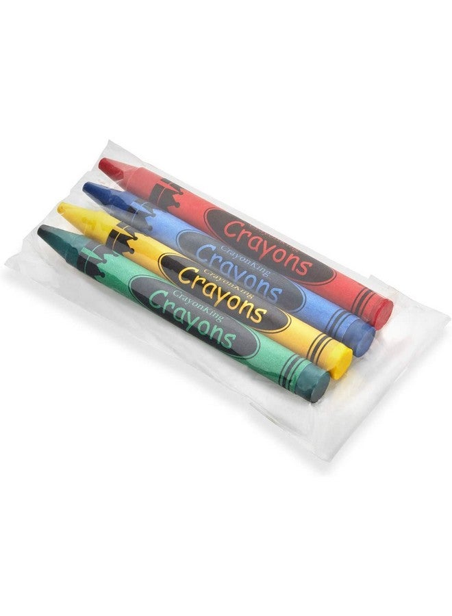 CrayonKing 25 Sets Of 4 Packs In Cello (100 Total Bulk Crayons) Restaurants Party Favors Birthdays School Teachers & Kids Coloring Non Toxic Crayons - Image 1