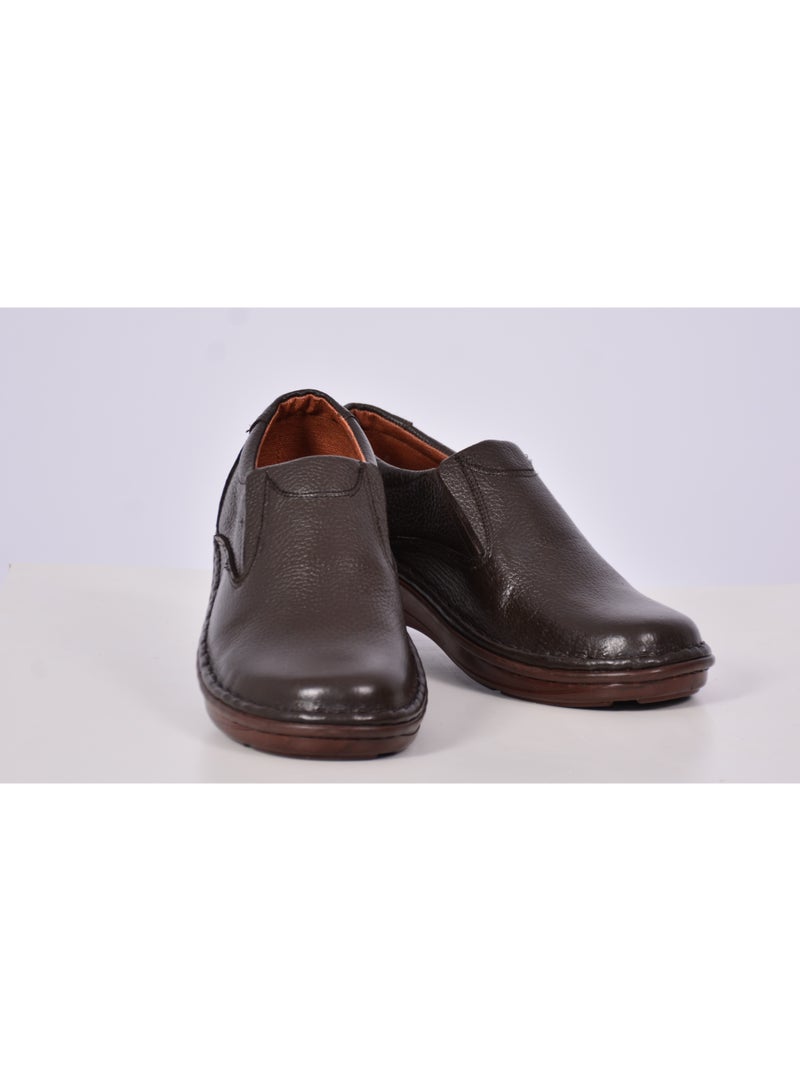 Setr Men’s Genuine Leather Slip-On Shoes – Rounded Toe Comfort Design - Image 1