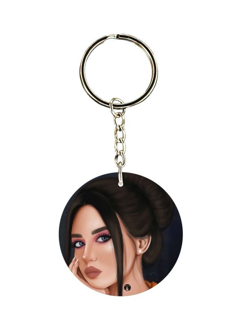 Cartoon Themed Single Sided Keychain