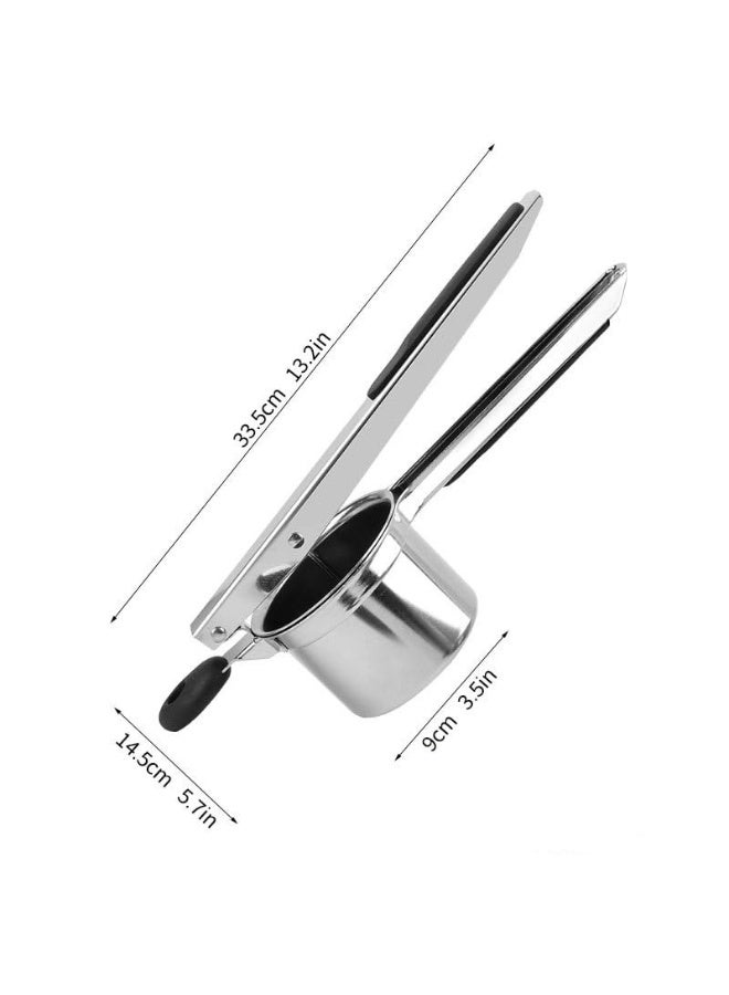 MostNow Potato Ricer, Stainless Steel Potato Masher with 4 Interchangeable Discs, Heavy Duty Potato Masher and Ricer Kitchen Tool, Press and Mash Kitchen Gadget for Perfect Mashed Potatoes - Image 2