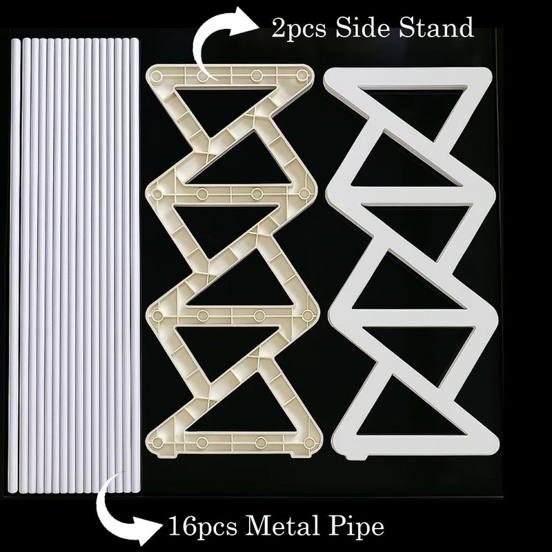 LINGWEI Plastic Shoe Rack 4-Tier – Space-Saving Shoe Storage Organizer for Entryway, Bedroom & Closet – Sturdy Plastic + Steel Pipe, Easy No-Tool Assembly (White) - Image 5
