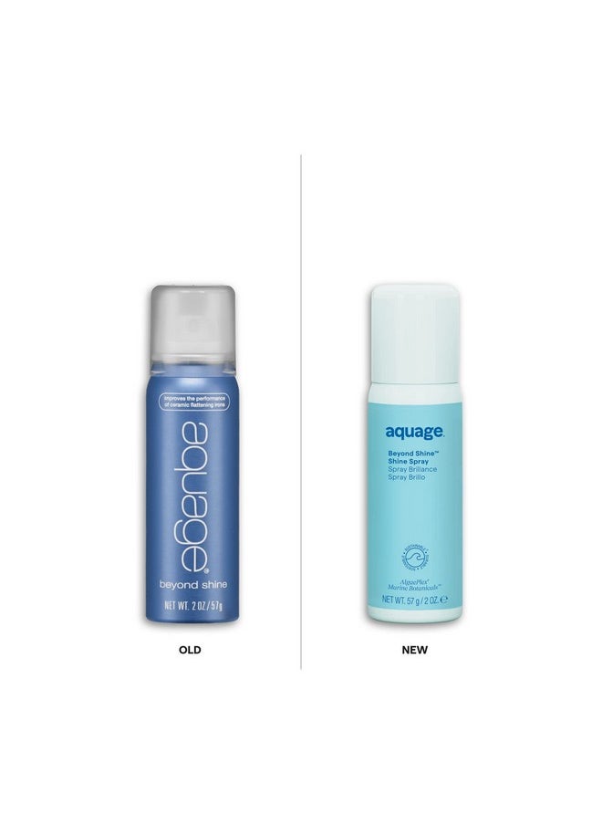 Aquage Beyond Shine, Fine-Mist Silkening And Glossing Spray That Creates Brilliant Shine, Thermal-Pressing Product That Polishes, Silkens, And Smooths Curly Texture, 2 Fl Oz 