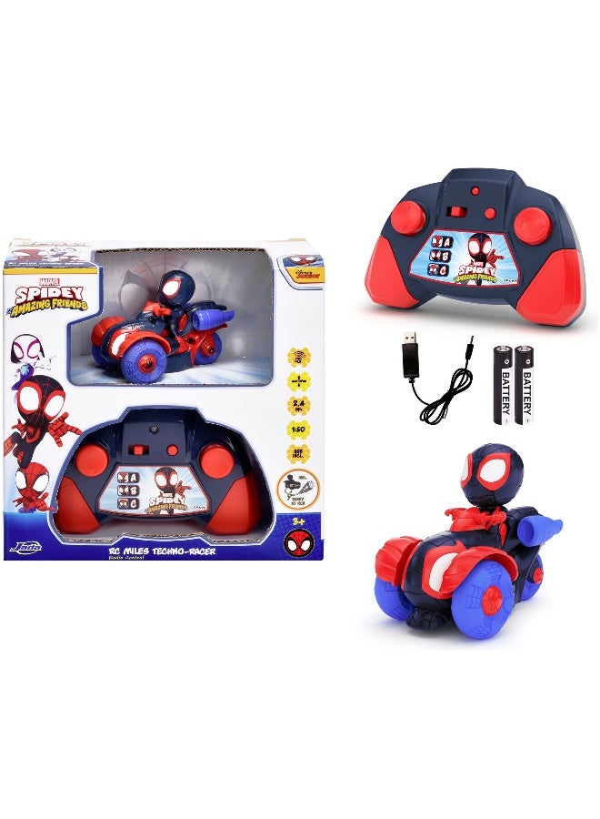 سيارة جادا مارفل سبايدي وأصدقائه المذهلين مايلز تكنولوجي-راسر RC (1:50، أحمر/أزرق)