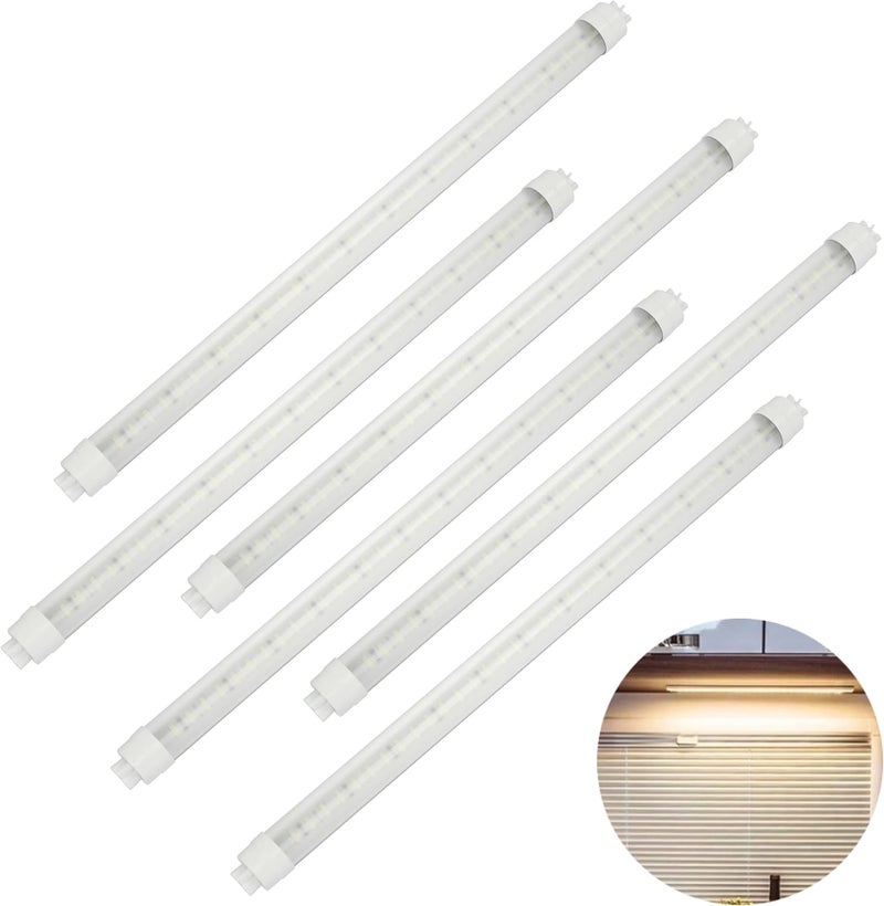 CMLAMPLED 12V DC T8 LED Tube Light 18inch 7W Warm White (3000K) - 6 Pack - Image 1