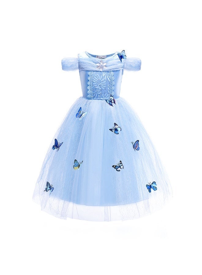 Kids Butterflies Princess Outfit Halloween Costume Deluxe Dress up Cosplay Birthday Party for Girls - Image 2