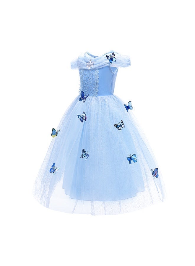 Kids Butterflies Princess Outfit Halloween Costume Deluxe Dress up Cosplay Birthday Party for Girls - Image 3