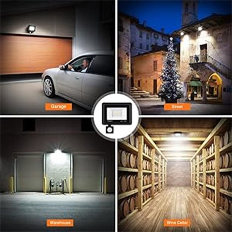 Luckam LED Floodlight, Spotlight with PIR Motion Sensor, Security Wall Light for Outdoor Use, Bright and Energy Efficient - Image 2