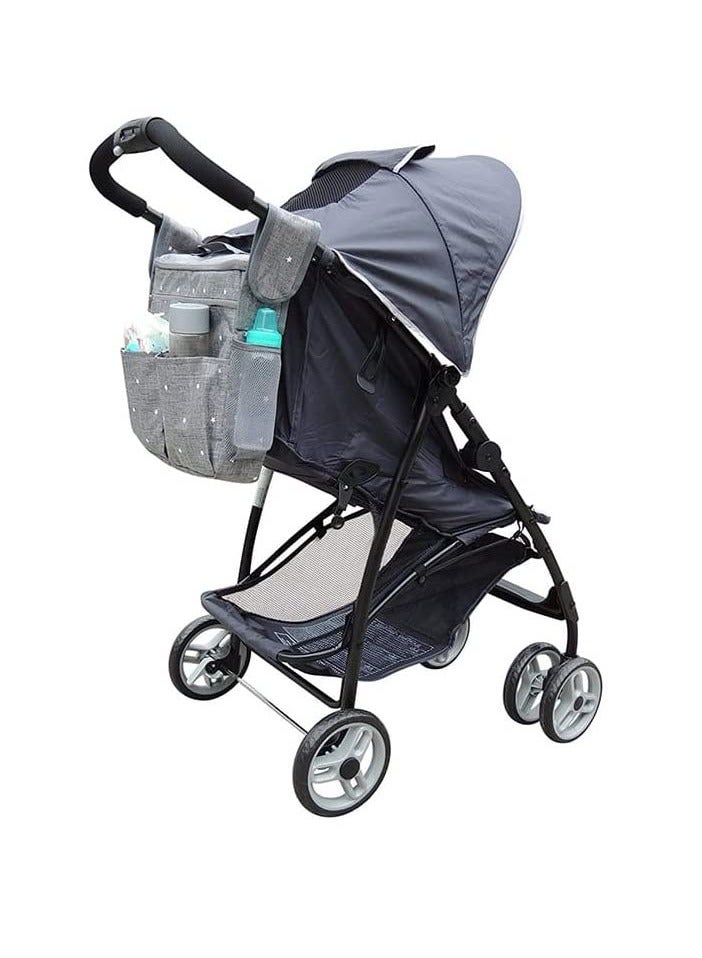 Daytoyz Buggy Organiser with Drink Holder XL Shoulder Bag Waterproof Rainproof Universal Drink Holder Pram Bags Multifunctional Backpack - Image 2
