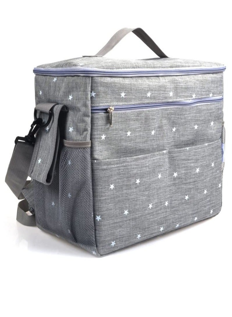 Daytoyz Buggy Organiser with Drink Holder XL Shoulder Bag Waterproof Rainproof Universal Drink Holder Pram Bags Multifunctional Backpack - Image 5