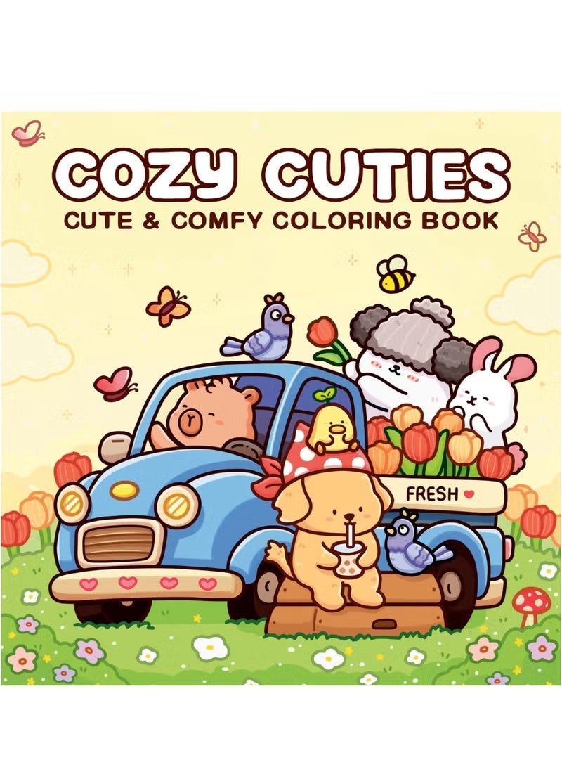 Cococ Girl Moments + Little Corner + Cozy Cuties 3-Book Set: Mindfulness Coloring Books for Adults, Kids & Teens – Cute & Cozy Daily Activities & Nordic Hygge Spaces, Super Cute Designs, Stress-Relief Art Therapy & Family Bonding Activity (Cozy Spaces Collection) - Image 4