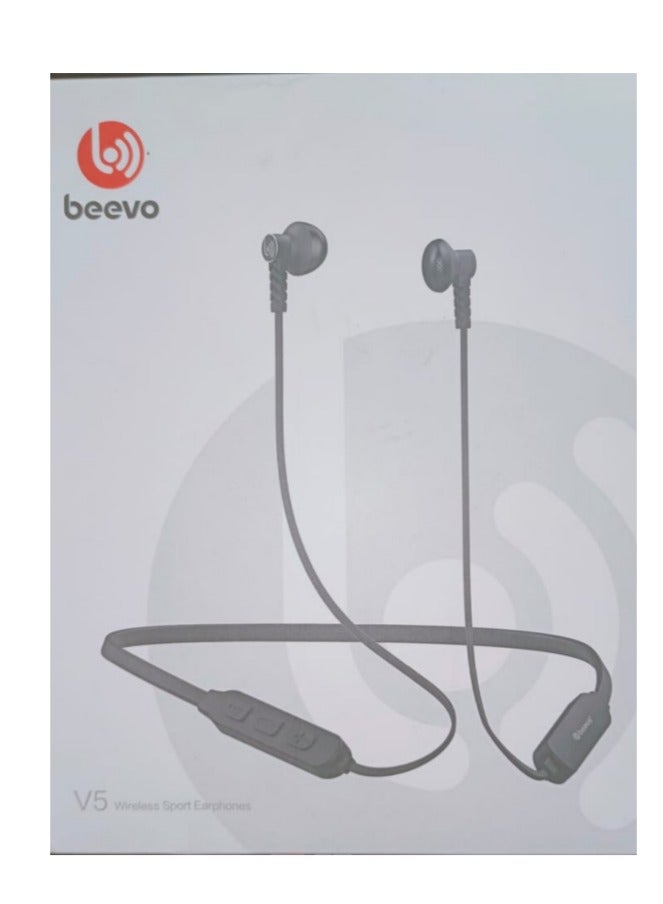 BEEVO Wireless Earphones, Dynamic Neckband Bluetooth v5.0 Magnetic Closure Secure Fit Headphones with Built-In Hi-Res Mic, In-Line Multifunctional Control and Long Playtime - Image 3
