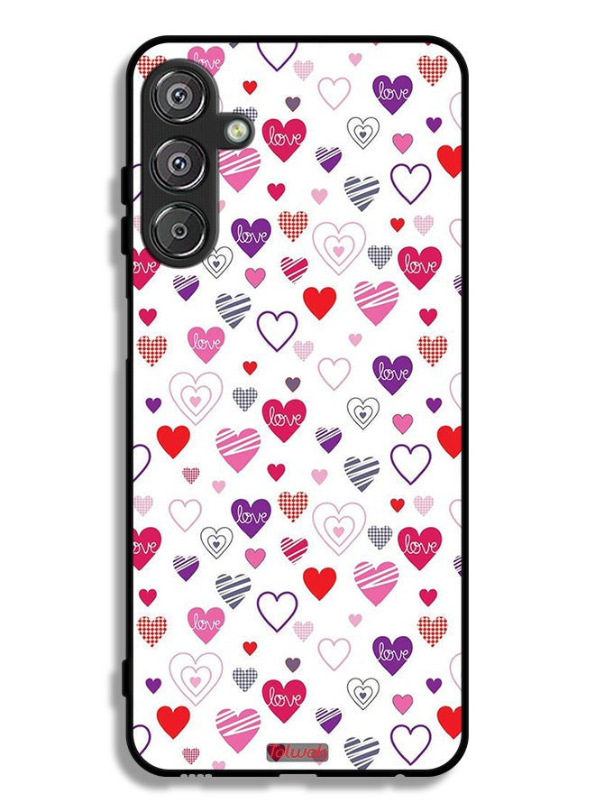 Tolwak Samsung Galaxy M15 5G Protective Case Cover Hearts Doodle - Image 1