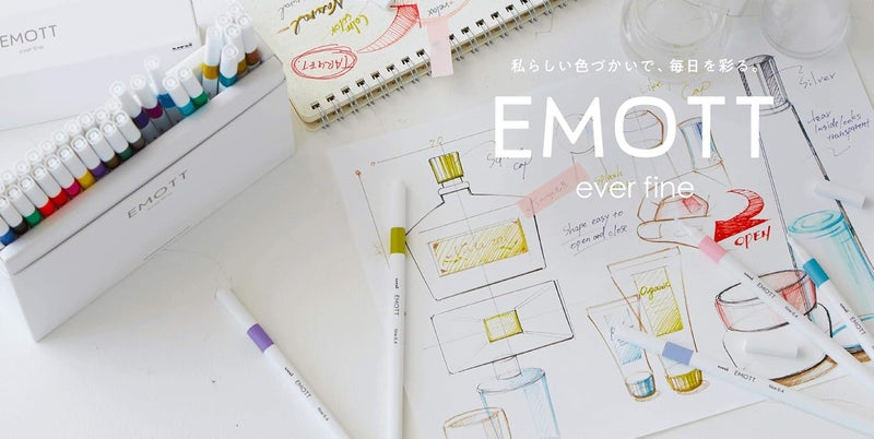 Uniball uni-ball Emott Ever Fineliner Markers - 10 Color Set - Image 2