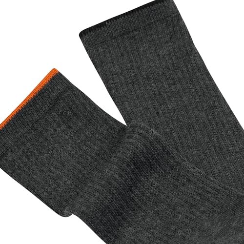 Skechers Men's 6 Pack Work Crew Socks, Charcoal, 10-13 - Image 5