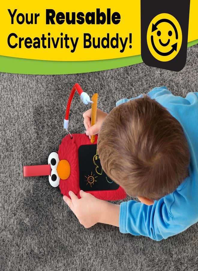Boogie Board Elmo LCD Doodle Pal for Kids - Reusable 4” LCD Writing Tablet, Mess-Free Drawing Pad with Stylus, Travel Toy for Toddlers Ages 3+, Sesame Street Elmo Toy - Image 5