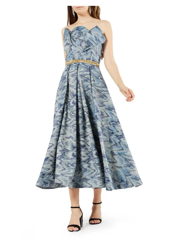Amri Printed Taffeta Dress